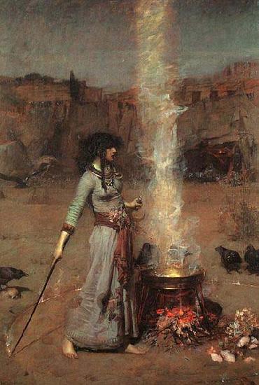 John William Waterhouse Magic Circle oil painting image